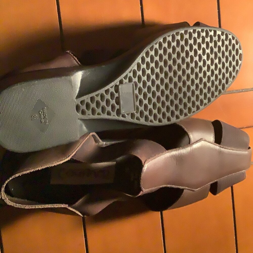 Brown Sandal Leather Courtney Shoes Size 8.5